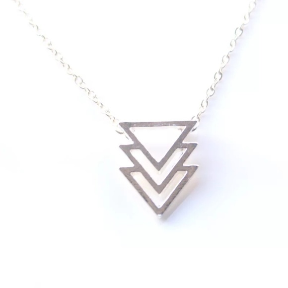 Triangle Stack Necklace - Picture 3 of 4